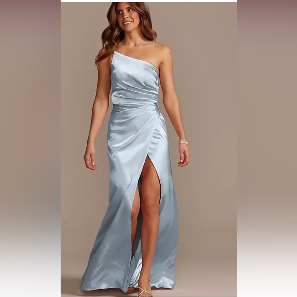 Dusty Blue Silk Dress